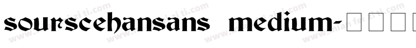sourscehansans medium字体转换